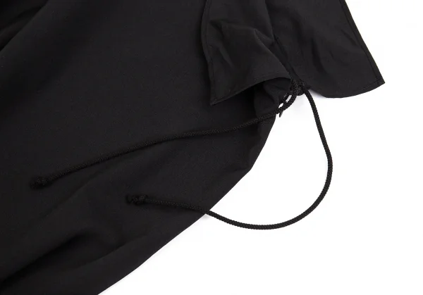 ヨウジヤマモト ファムYohji Yamamoto FEMME 裾結びウールギャバサルエルパンツ 黒1 K-85290_006