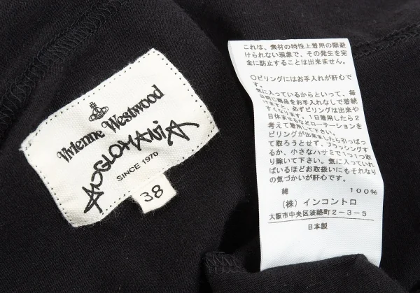 ヴィヴィアンウエストウッド アングロマニアVivienne Westwood ANGLOMANIA デザインノースリーブ 黒38 K-85302_013