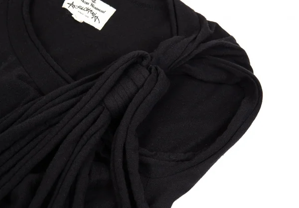 ヴィヴィアンウエストウッド アングロマニアVivienne Westwood ANGLOMANIA デザインノースリーブ 黒38 K-85302_006