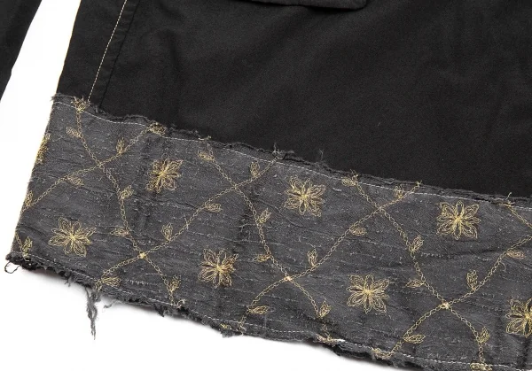 コムデギャルソン オムCOMME des GARCONS HOMME 製品染め裾シルク切替ウールジャケット 黒L K-85318_010