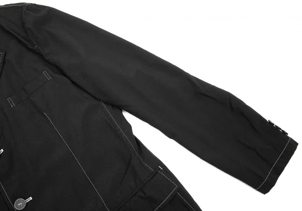 コムデギャルソン オムCOMME des GARCONS HOMME 製品染め裾シルク切替ウールジャケット 黒L K-85318_005