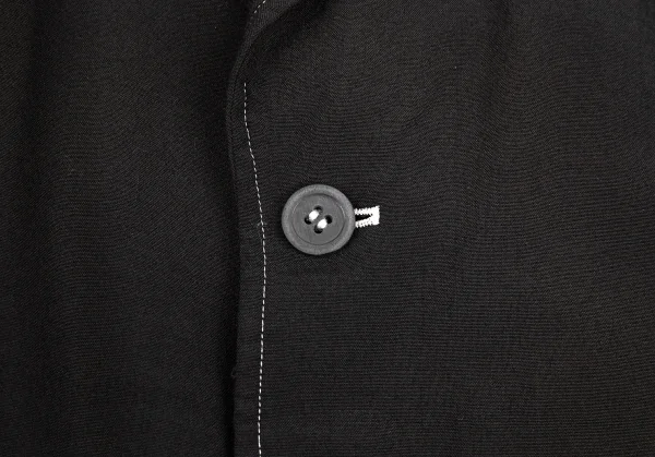 コムデギャルソン オムCOMME des GARCONS HOMME 製品染め裾シルク切替ウールジャケット 黒L K-85318_008