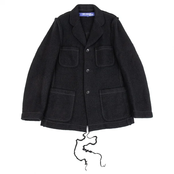 ジュンヤワタナベマン コムデギャルソンJUNYA WATANABE MAN COMME des GARCONS インサイドアウトフェルトパッチポケットジャケット 黒L K-85325_001