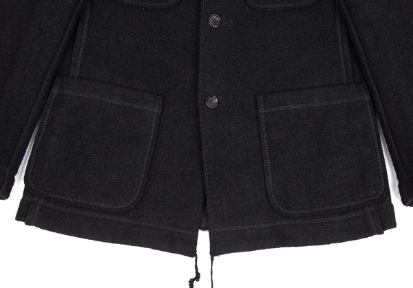ジュンヤワタナベマン コムデギャルソンJUNYA WATANABE MAN COMME des GARCONS インサイドアウトフェルトパッチポケットジャケット 黒L K-85325_008