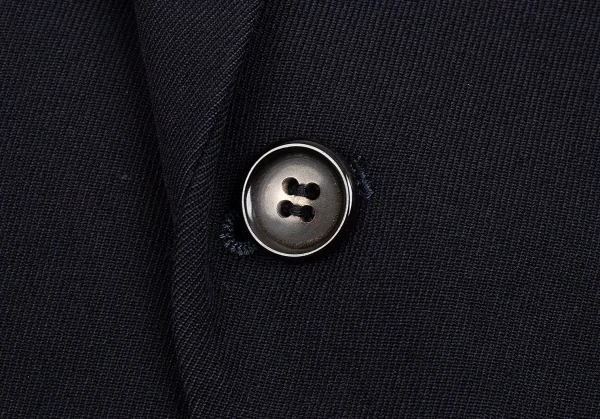 コムデギャルソンオムプリュスCOMME des GARCONS HOMME PLUS ラペルステッチフラップ裏起毛ウールジャケット 濃紺M K-85351_005
