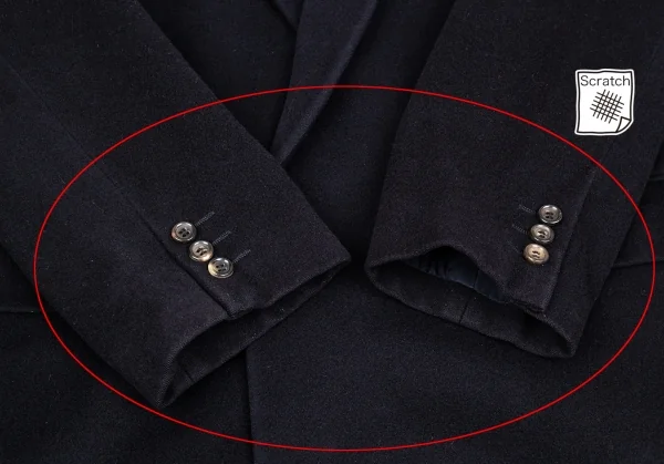 コムデギャルソンオムプリュスCOMME des GARCONS HOMME PLUS ２Bダブルウールジャケット 紺S K-85386_007