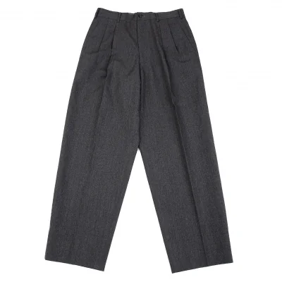 コムデギャルソンオムプリュスCOMME des GARCONS HOMME PLUS 2タックウールパンツ チャコール