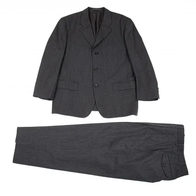 コムデギャルソンオムプリュスCOMME des GARCONS HOMME PLUS ３Bウールセットアップスーツ チャコール