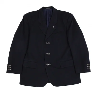コムデギャルソンオムプリュスCOMME des GARCONS HOMME PLUS ダブルボタンデザインウールジャケット 濃紺