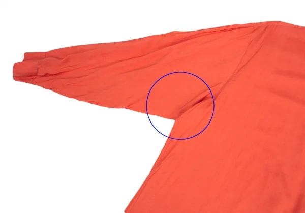 コムデギャルソンオムプリュスCOMME des GARCONS HOMME PLUS カラーステッチレーヨンロングシャツ サーモンピンクL位 K-85399_006