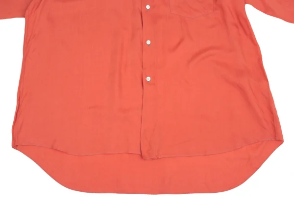 コムデギャルソンオムプリュスCOMME des GARCONS HOMME PLUS カラーステッチレーヨンロングシャツ サーモンピンクL位 K-85399_009