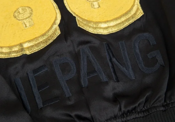 ヨウジヤマモト プールオムYohji Yamamoto POUR HOMMEJEPANGガネーシャ刺繍シルクスカジャン 黒M K-85463_016