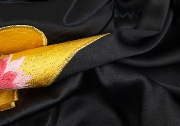 ヨウジヤマモト プールオムYohji Yamamoto POUR HOMMEJEPANGガネーシャ刺繍シルクスカジャン 黒M K-85463_018