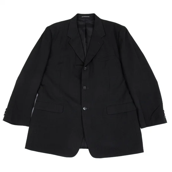 ヨウジヤマモト　ウールギャバジャケット黒 ヨウジヤマモトコスチュームドオム Yohji Yamamoto COSTUME D'HOMME 3B
