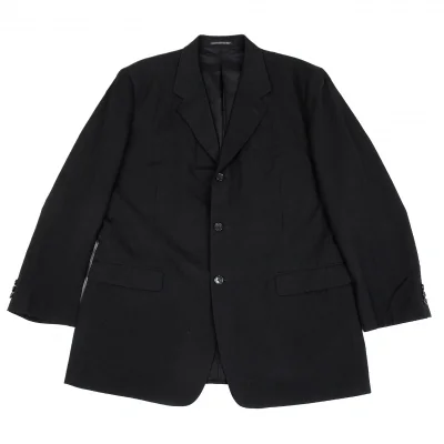 ヨウジヤマモトコスチュームドオム Yohji Yamamoto COSTUME D'HOMME 3Bウールギャバジャケット 黒