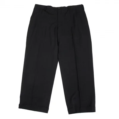 ヨウジヤマモトコスチュームドオム Yohji Yamamoto COSTUME D'HOMME ノータックウールギャバパンツ 黒