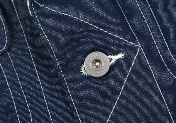 新品!ジュンヤワタナベマン コムデギャルソンJUNYA WATANABE MAN COMME des GARCONS Gジャンデニム切替チェックジャケット 紺白S K-85512_004