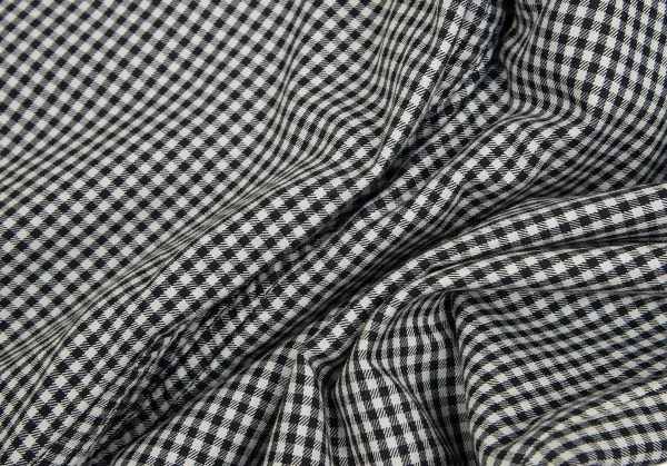 コムデギャルソン オムプリュスCOMME des GARCONS HOMME PLUS パッチポケットギンガムチャックハーフパンツ 黒白S K-85537_010