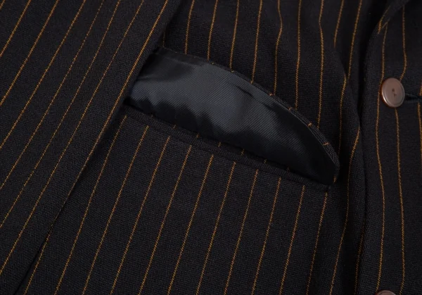 ジャンポールゴルチエ オムJean Paul GAULTIER HOMME ウールポリストライプダブルジャケット 黒48 K-85580_008