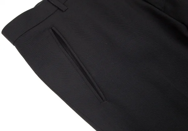ジャンポールゴルチエ オムJean Paul GAULTIER HOMME ウールレーヨンギャバテーパードパンツ 黒50 K-85581_003