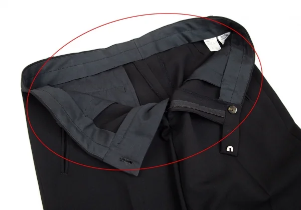 ジャンポールゴルチエ オムJean Paul GAULTIER HOMME ウールレーヨンギャバテーパードパンツ 黒50 K-85581_004