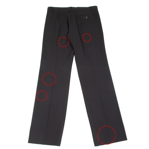 ジャンポールゴルチエ オムJean Paul GAULTIER HOMME ウールレーヨンギャバテーパードパンツ 黒50 K-85581_008