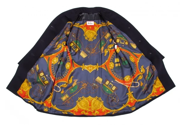HERNO Printed Silk Lining Wool Coat K-85619_002