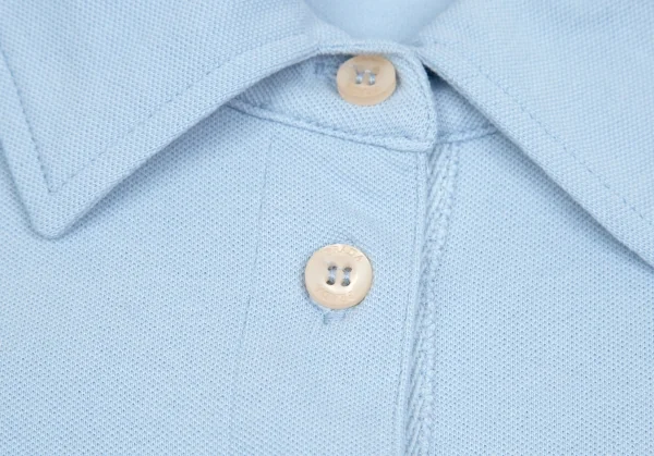 プラダスポーツPRADA SPORT コットンストレッチポロシャツ 水色XS K-85623_004