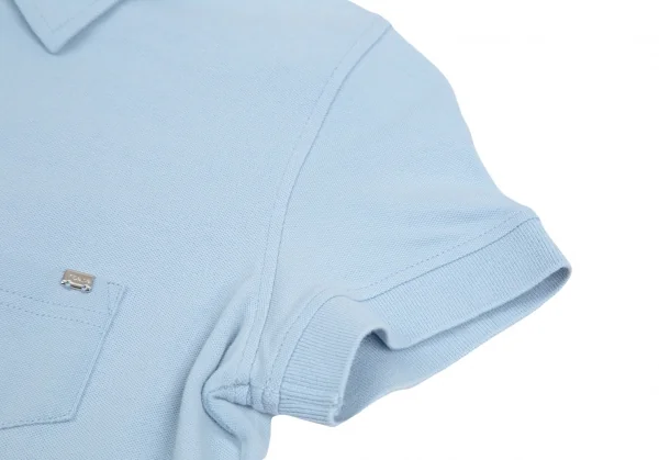 プラダスポーツPRADA SPORT コットンストレッチポロシャツ 水色XS K-85623_006