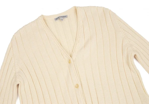 エンポリオ アルマーニEMPORIO ARMANI コットンリブカーディガン クリーム42 K-85639_003