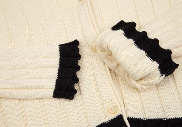 エンポリオ アルマーニEMPORIO ARMANI コットンリブカーディガン クリーム42 K-85639_007