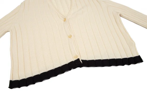 エンポリオ アルマーニEMPORIO ARMANI コットンリブカーディガン クリーム42 K-85639_008