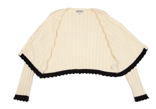 エンポリオ アルマーニEMPORIO ARMANI コットンリブカーディガン クリーム42 K-85639_009