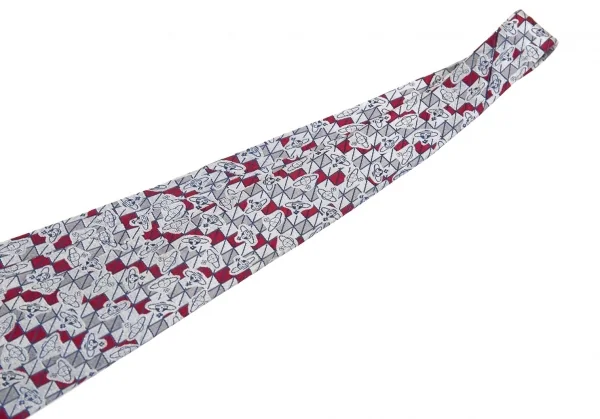 ヴィヴィアンウエストウッドVivienne Westwood オーブ柄シルクネクタイ シルバー K-85669_003