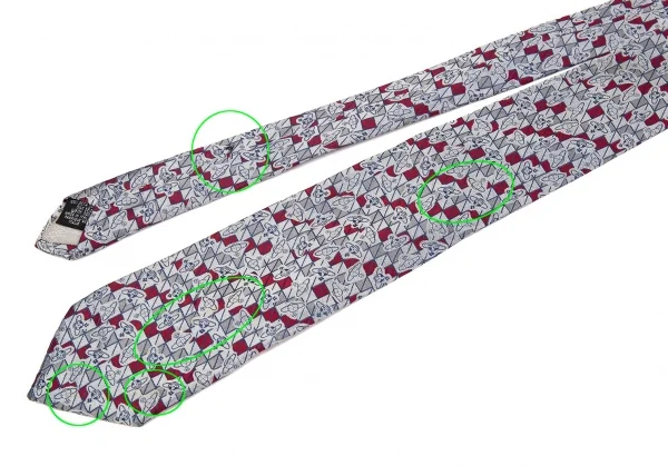 ヴィヴィアンウエストウッドVivienne Westwood オーブ柄シルクネクタイ シルバー K-85669_004