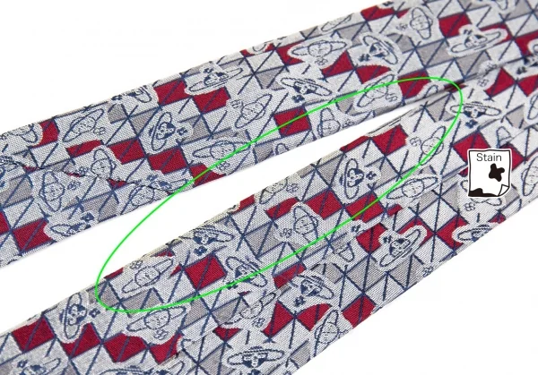 ヴィヴィアンウエストウッドVivienne Westwood オーブ柄シルクネクタイ シルバー K-85669_009