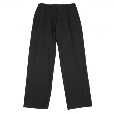 ヨウジヤマモト プールオムYohji Yamamoto POUR HOMME サイドベルトウールギャバパンツ