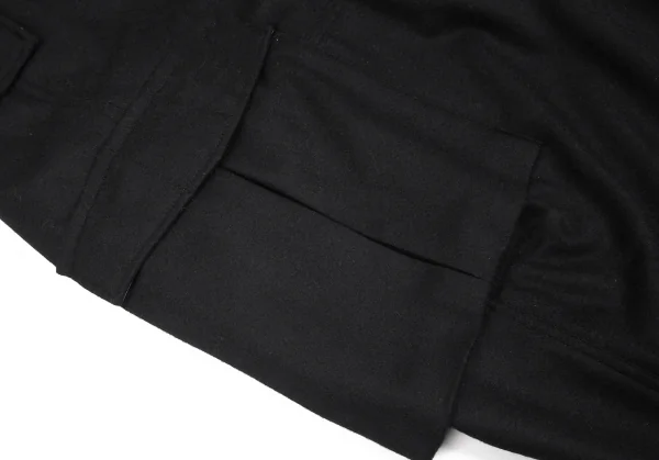 ヨウジヤマモト プールオムYohji Yamamoto POUR HOMME サスペンダーフラノウールカーゴパンツ 黒L K-85706_010