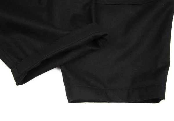 ヨウジヤマモト プールオムYohji Yamamoto POUR HOMME サスペンダーフラノウールカーゴパンツ 黒L K-85706_013