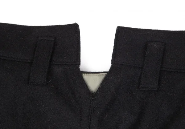 ヨウジヤマモト プールオムYohji Yamamoto POUR HOMME サスペンダーフラノウールカーゴパンツ 黒L K-85706_017