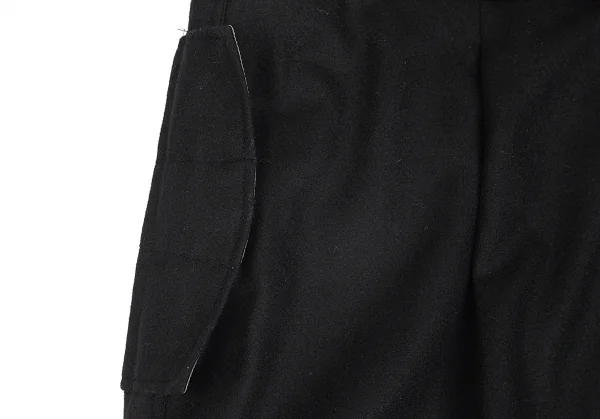 ヨウジヤマモト プールオムYohji Yamamoto POUR HOMME サスペンダーフラノウールカーゴパンツ 黒L K-85706_004