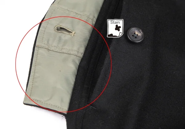 ヨウジヤマモト プールオムYohji Yamamoto POUR HOMME サスペンダーフラノウールカーゴパンツ 黒L K-85706_005