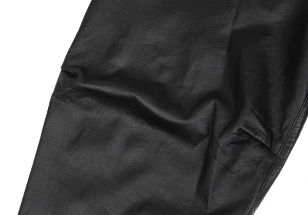 ヨウジヤマモト プールオムYohji Yamamoto POUR HOMME サスペンダーレザーパンツ 黒L K-85707_009