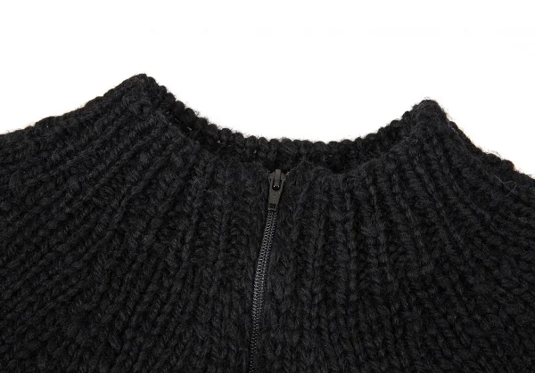 ワイズフォーメンY's for men ローゲージダブルジップニット 黒3 K-85716_003