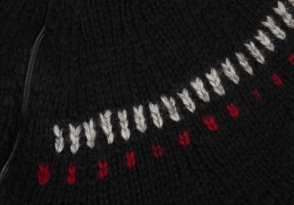 ワイズフォーメンY's for men ローゲージダブルジップニット 黒3 K-85716_004