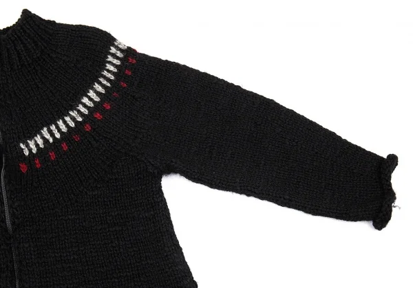 ワイズフォーメンY's for men ローゲージダブルジップニット 黒3 K-85716_005