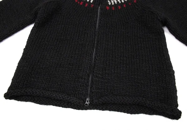 ワイズフォーメンY's for men ローゲージダブルジップニット 黒3 K-85716_007