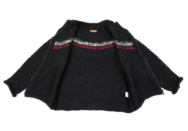 ワイズフォーメンY's for men ローゲージダブルジップニット 黒3 K-85716_009