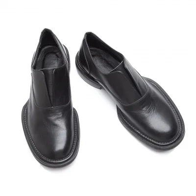 ヨウジヤマモト プールオムYohji Yamamoto POUR HOMME スリッポンレザーシューズ ５（29位）