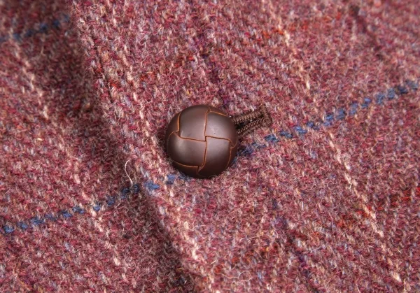 パパスPapas ハリスツイードチェック2Bジャケット あずきM46 K-85748_009